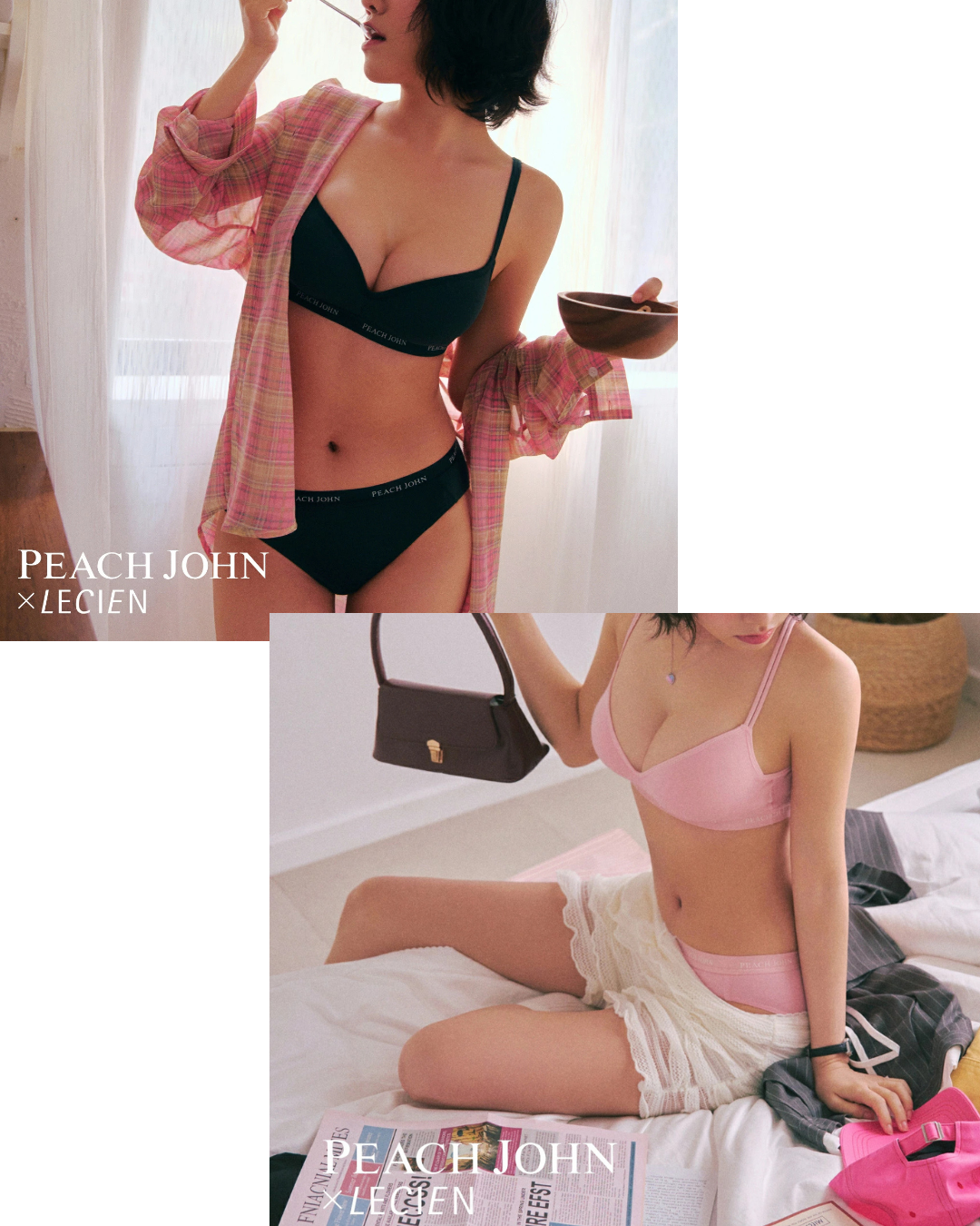 日本代購【 2026新色 日本直送 PEACH JOHN × LECIEN 聯乘 日常百搭 無鋼圈Bra・套頭款 |  Everyday Wireless Pull‑On Bra & Shorts 】