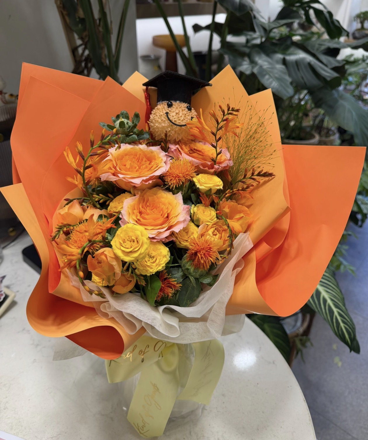 橙光畢業花束