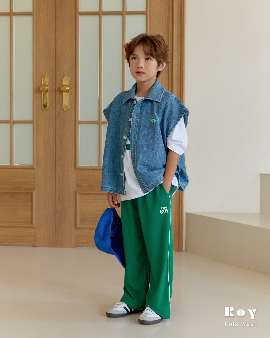 Roy | 超薄軟熟牛仔背心(親子) (Dark Blue M100-110/L110-120/Adult)
