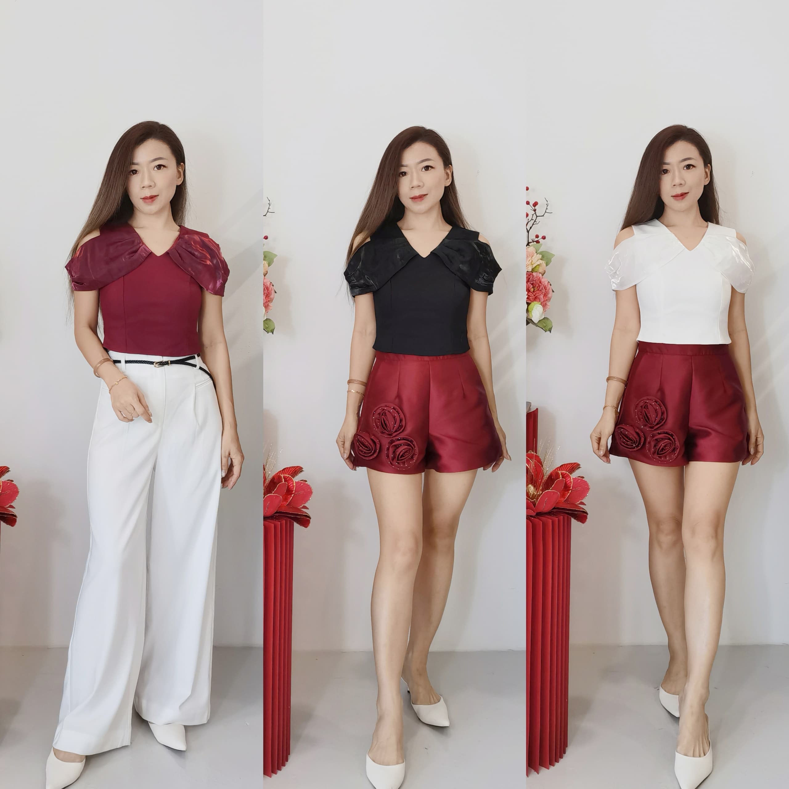 2802 PREMIUM DESIGN BLOUSE 轻奢感欧根纱袖上衣