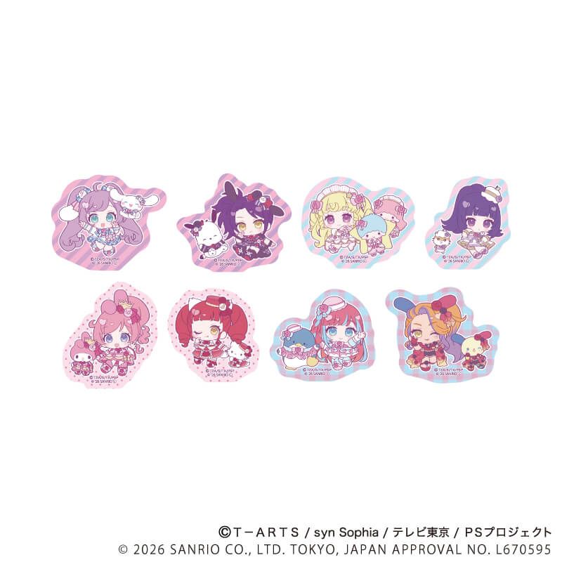 貼紙(8枚套裝) 星光樂園&星光頻道 Pretty Series ×Sanrio 01/B #P-PIG0214 [A3] (PRE-ORDER) [2026/07]