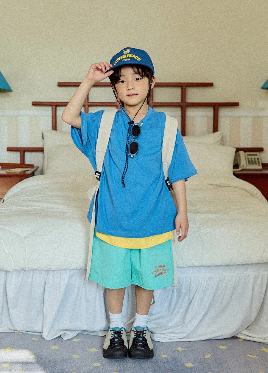 Luna字母五分短褲 2色