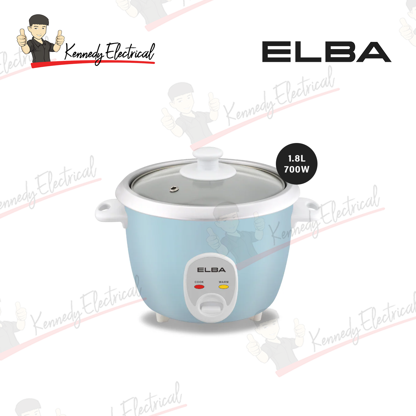 Elba 1.8L Traditional Rice Cooker ERC-R1877T(BL)