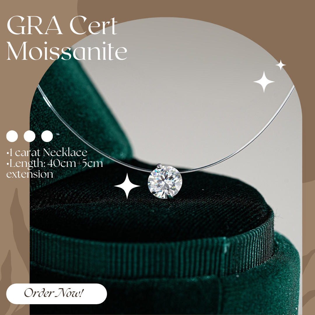 GRA Certified Moissanite Necklace Jewelry - SHOP NOW  