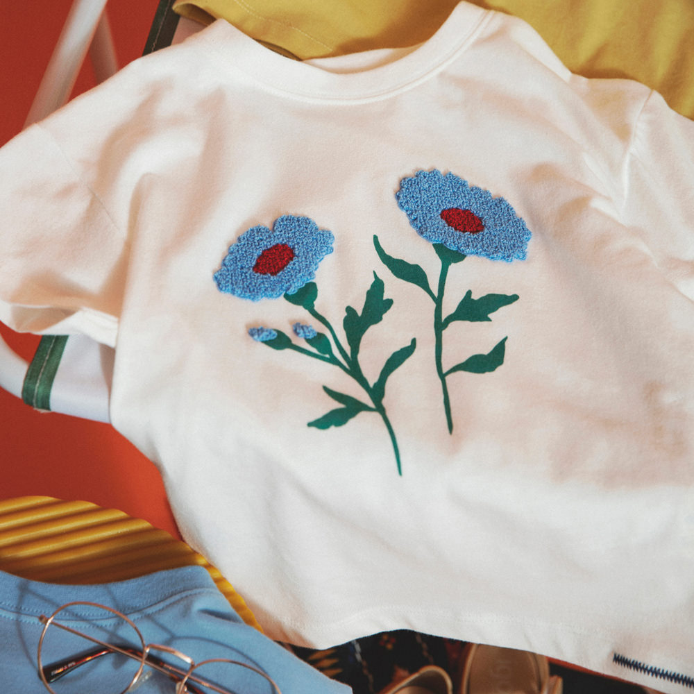 🆕【⭐訂購⭐】 🇯🇵 日本直送🌀花卉 Sagara 刺繡 短袖Tee［3款選］🌀 [ELEA-0180][260619]