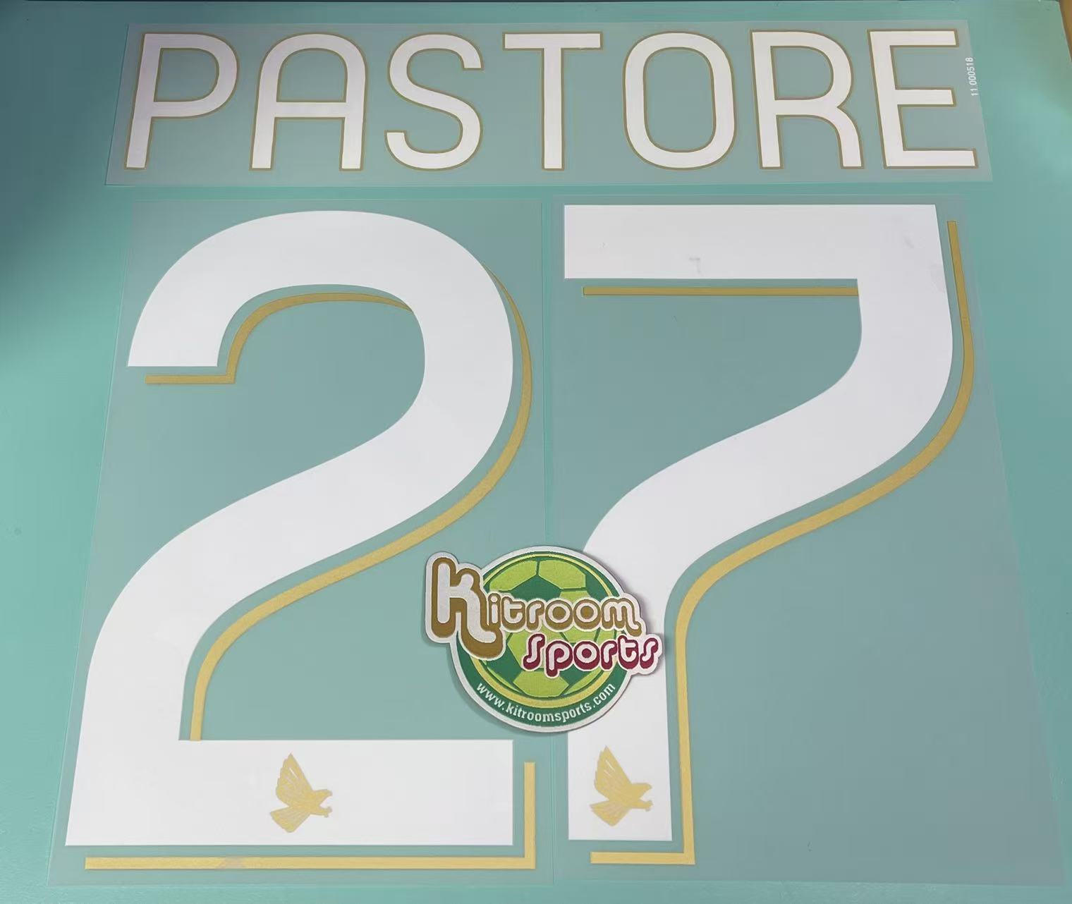 2010-11 Palermo Away Nameset #27 PASTORE