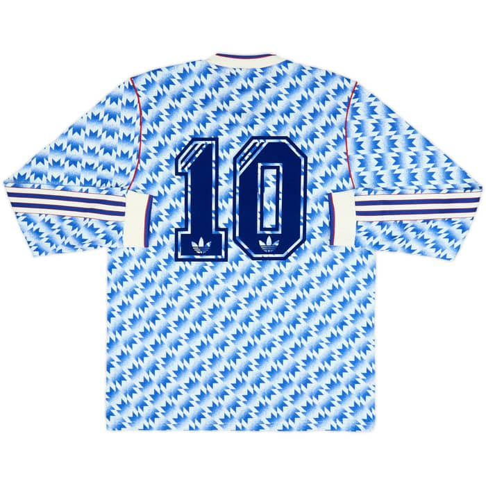傳奇藍色美學 ⚽ Adidas Originals Manchester United 曼聯 1991/92 長袖復刻作客球衣 (可加印字) JM5498