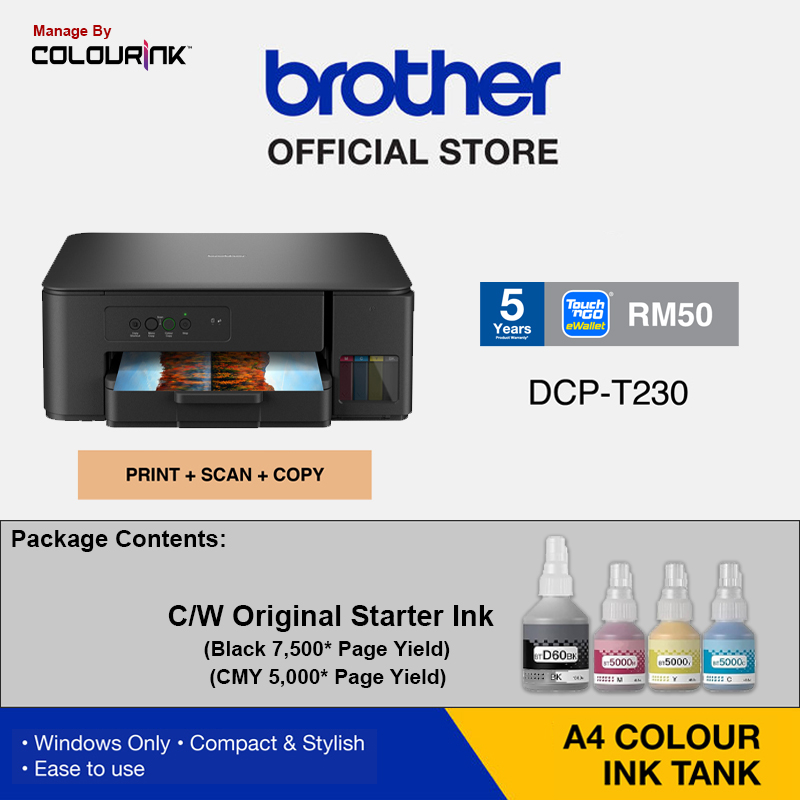 [ 5 YEARS Warranty ] Brother A4 Refill Original Ink Tank Inkjet Printer DCP-T230 DCP-T430W DCP-T530DW DCP-T730DW DCP-T830DW MFC-T930DW