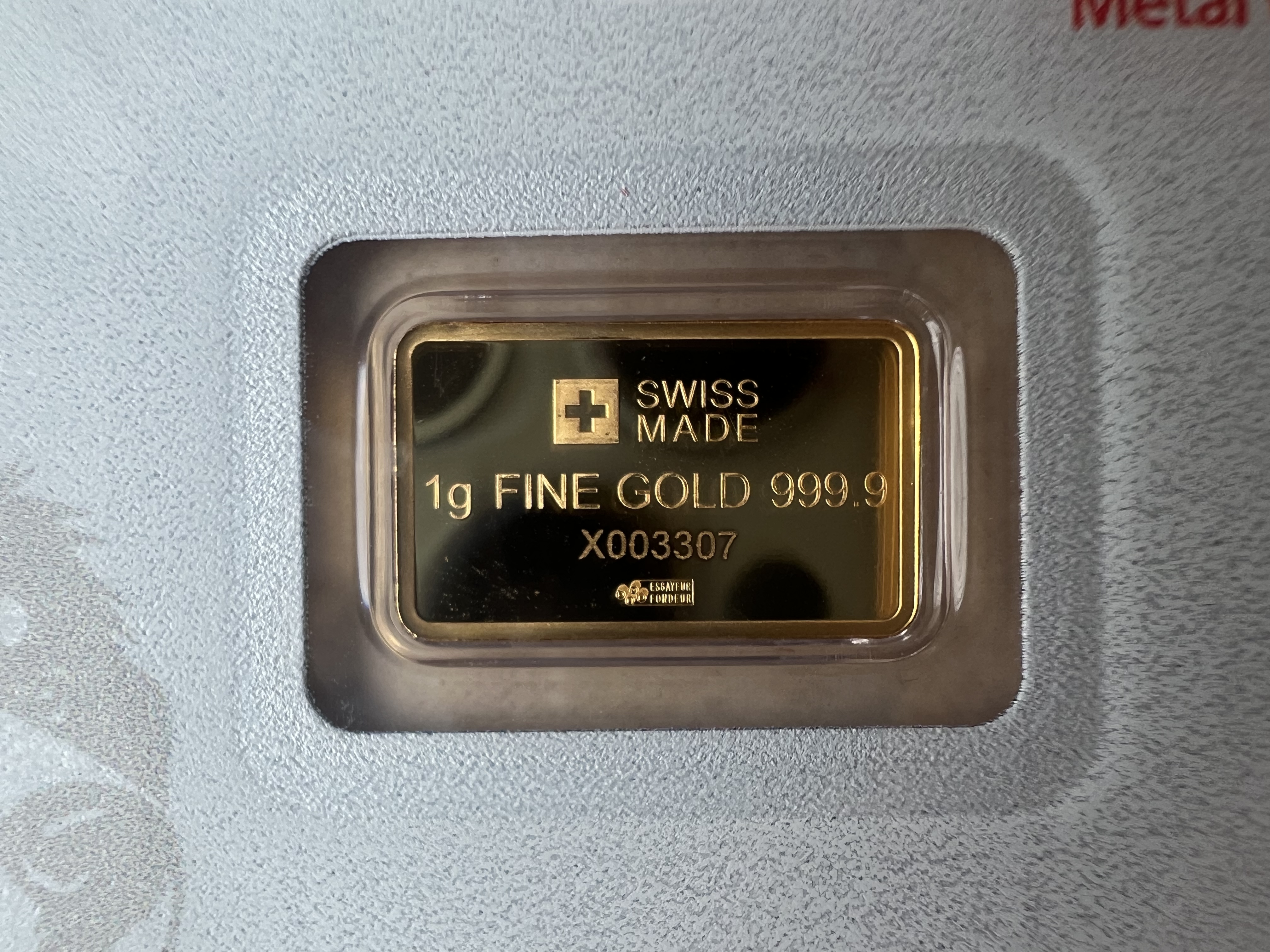 (SN:3307 )PAMP Bernese Dog 1g🇨🇭Europe Edition Gold Bar Emas 999.9 狗