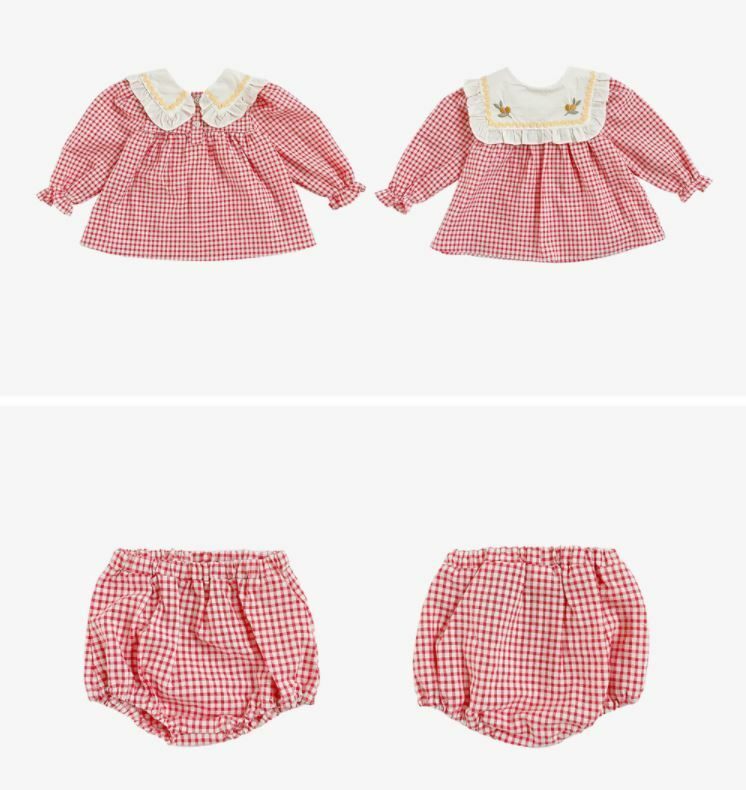 Dot to Dot 泡泡花邊雪紡衫褲套裝 (18-24個月)