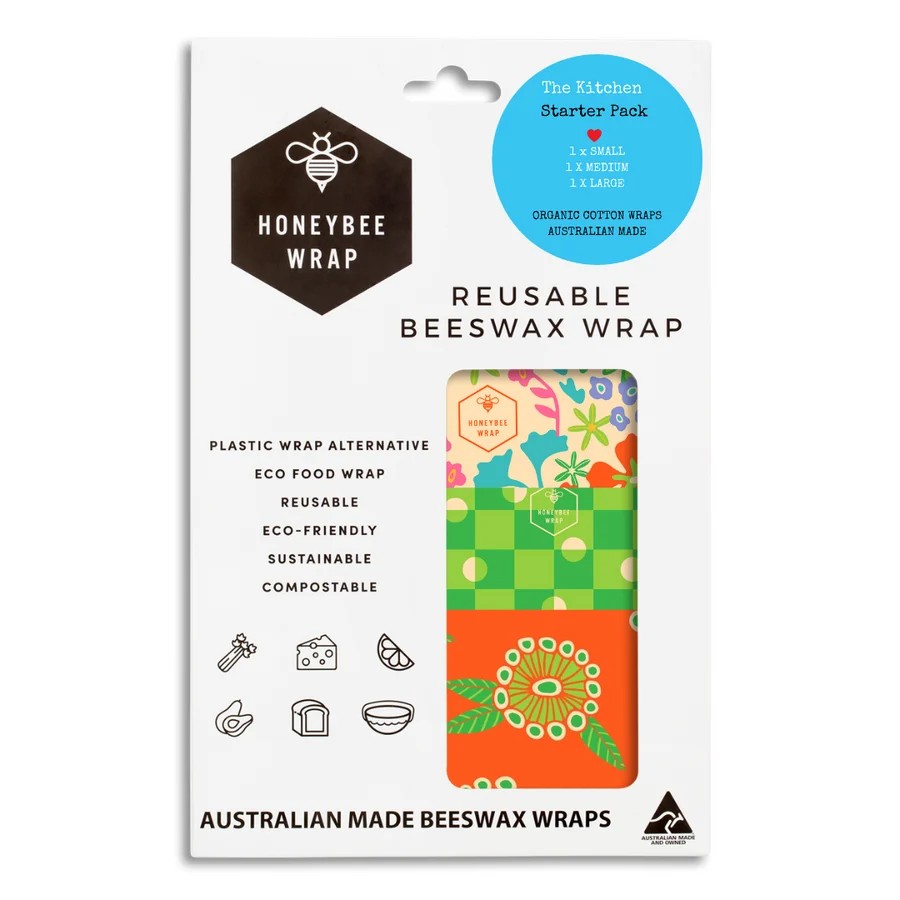 Reusable Bee Wax Wraps (The kitchen Starter Packs - S,M.L)