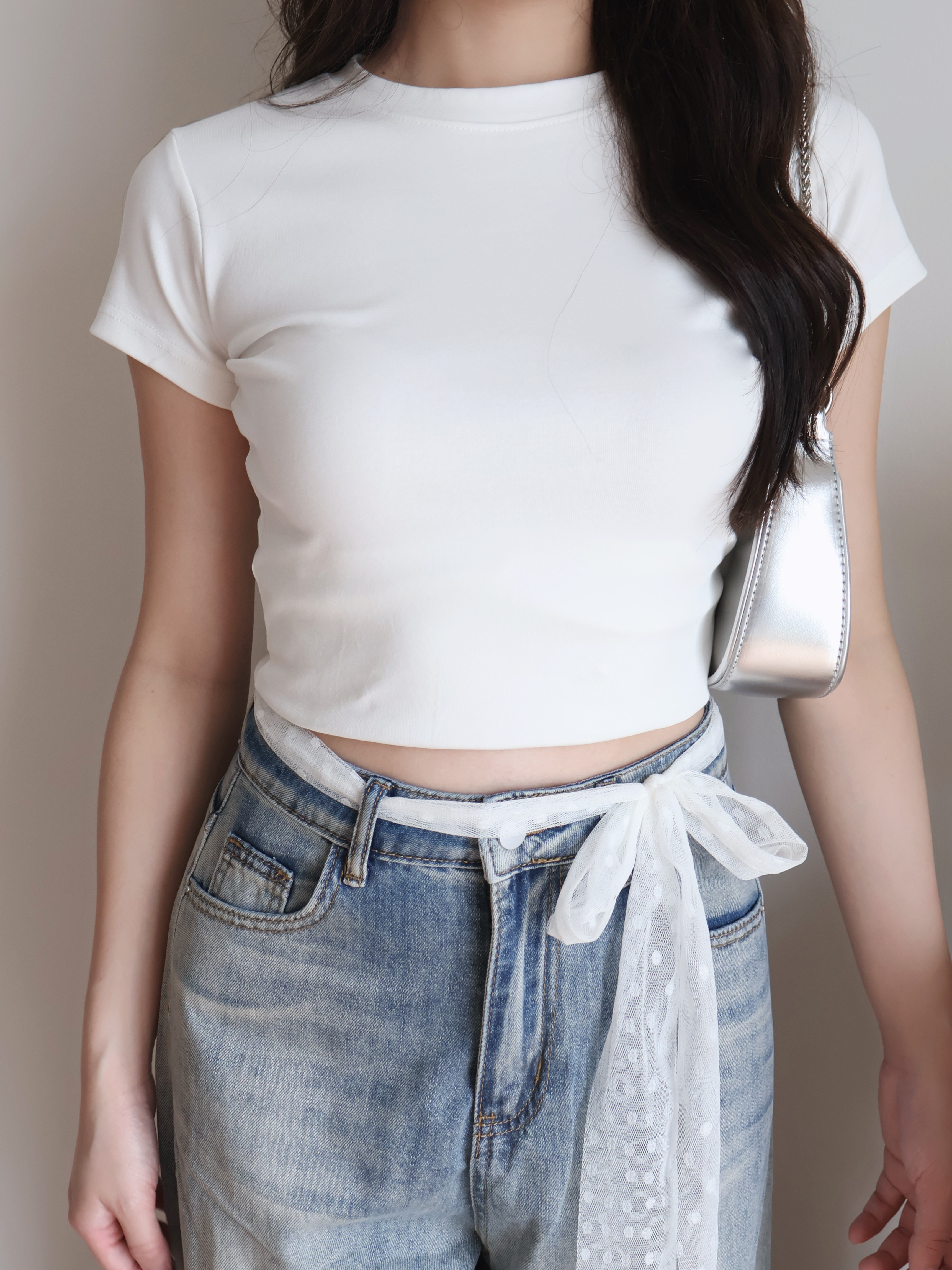 Hailey Cotton Tee | White