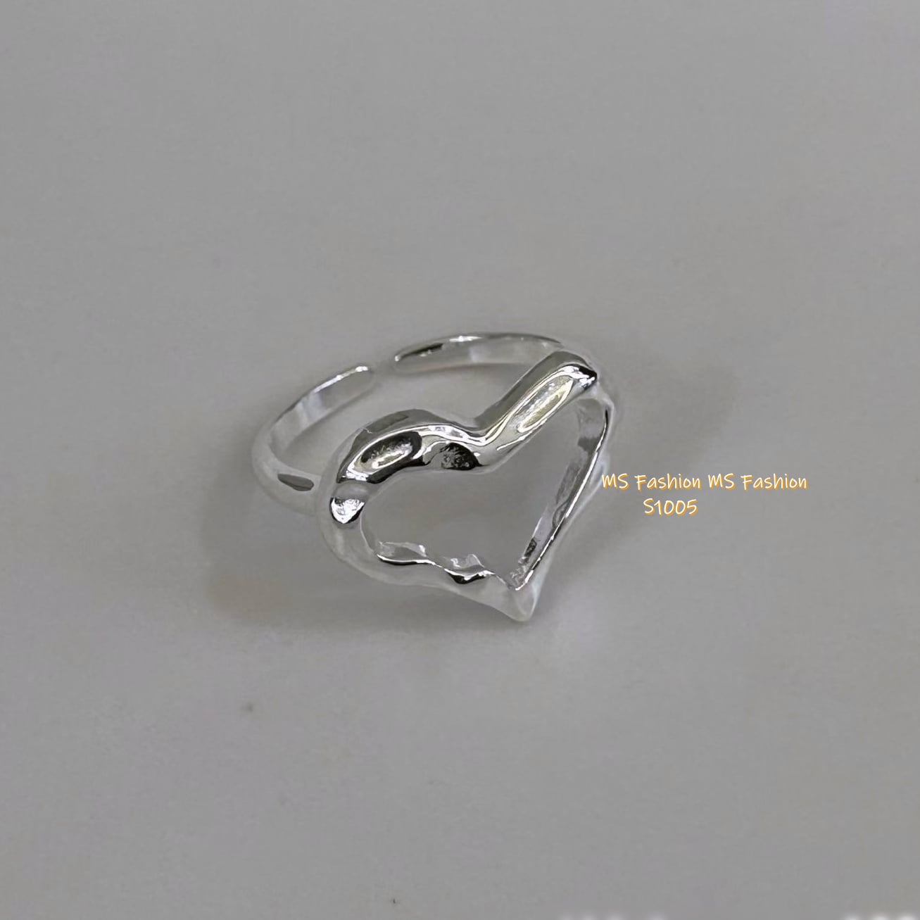 S1005 韓國🇰🇷S925純銀鏤空心心戒指