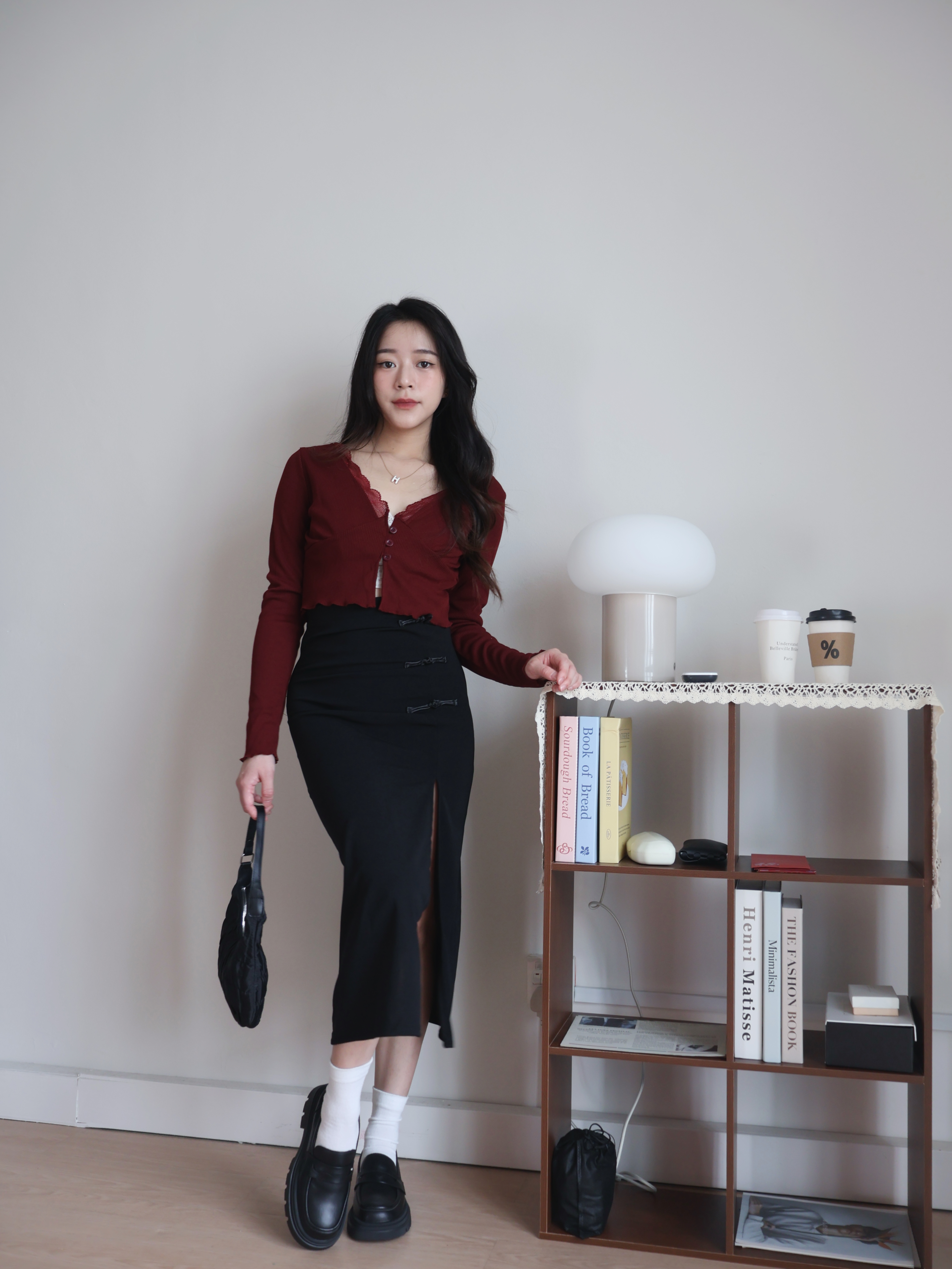 Berry Lace Knit Top | Red