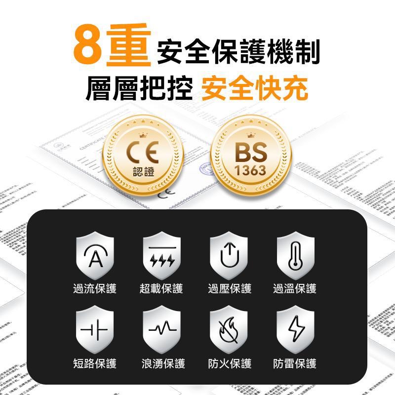 美國USATISFY GaN Master65W氮化鎵全快充7口智控安規伸縮充電線收納迷你拖板白色默認規格默認型號