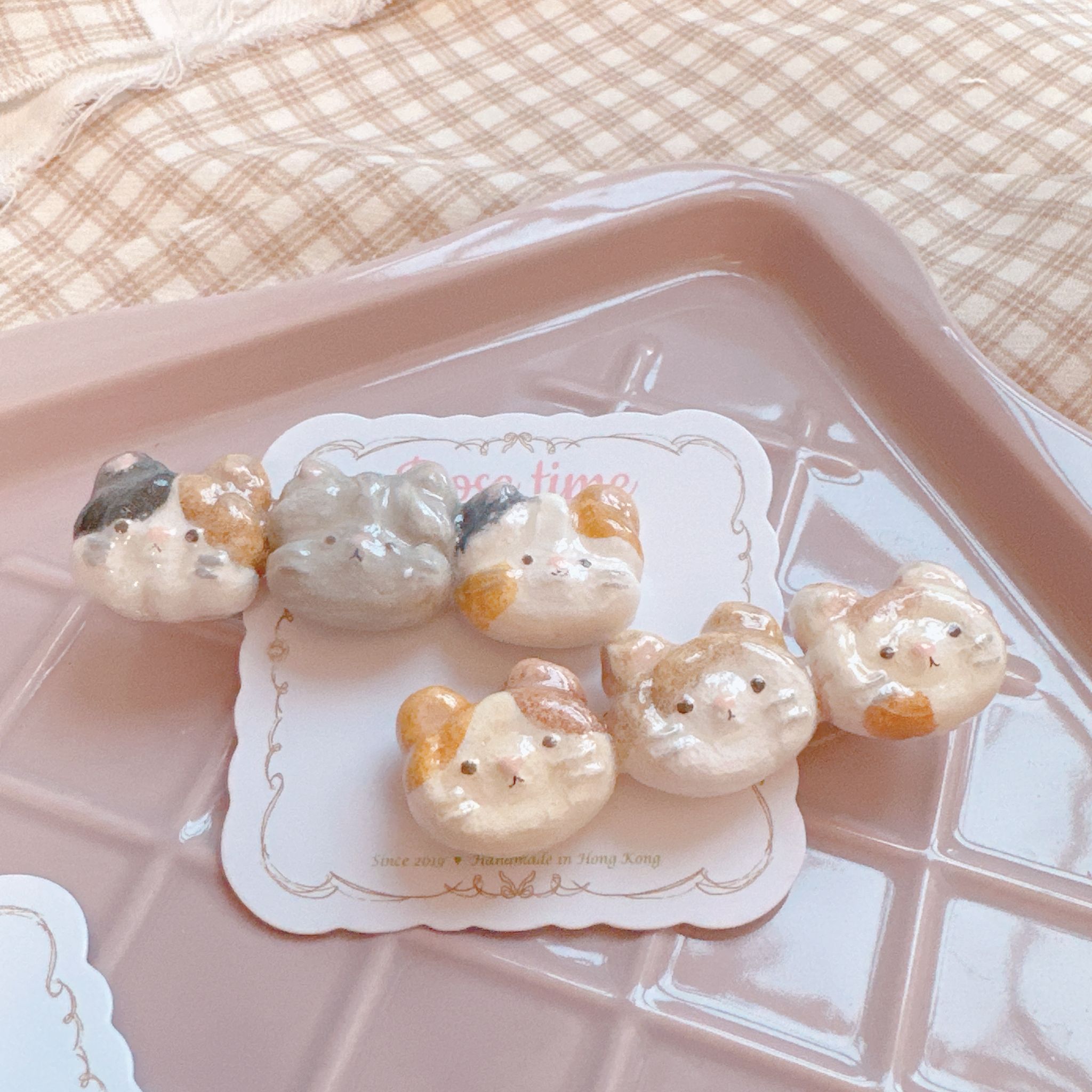手繪立體胖貓貓髮夾