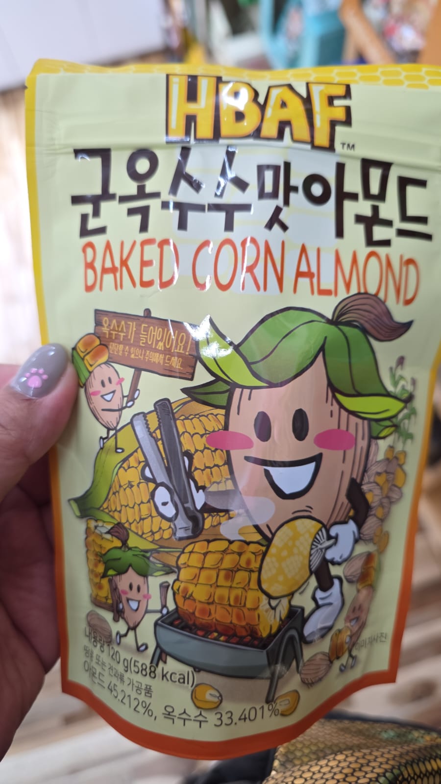hbaf baked corn almond 120 g