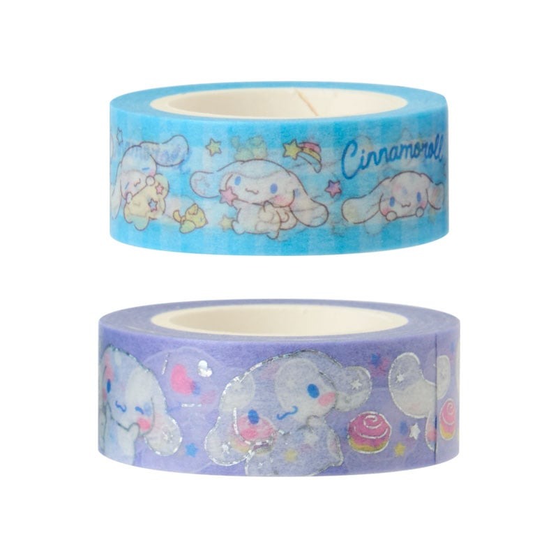 現貨｜【一套兩卷】Sanrio Cinnamoroll 玉桂狗 日版 紙膠帶 Masking Tape (58610-2)