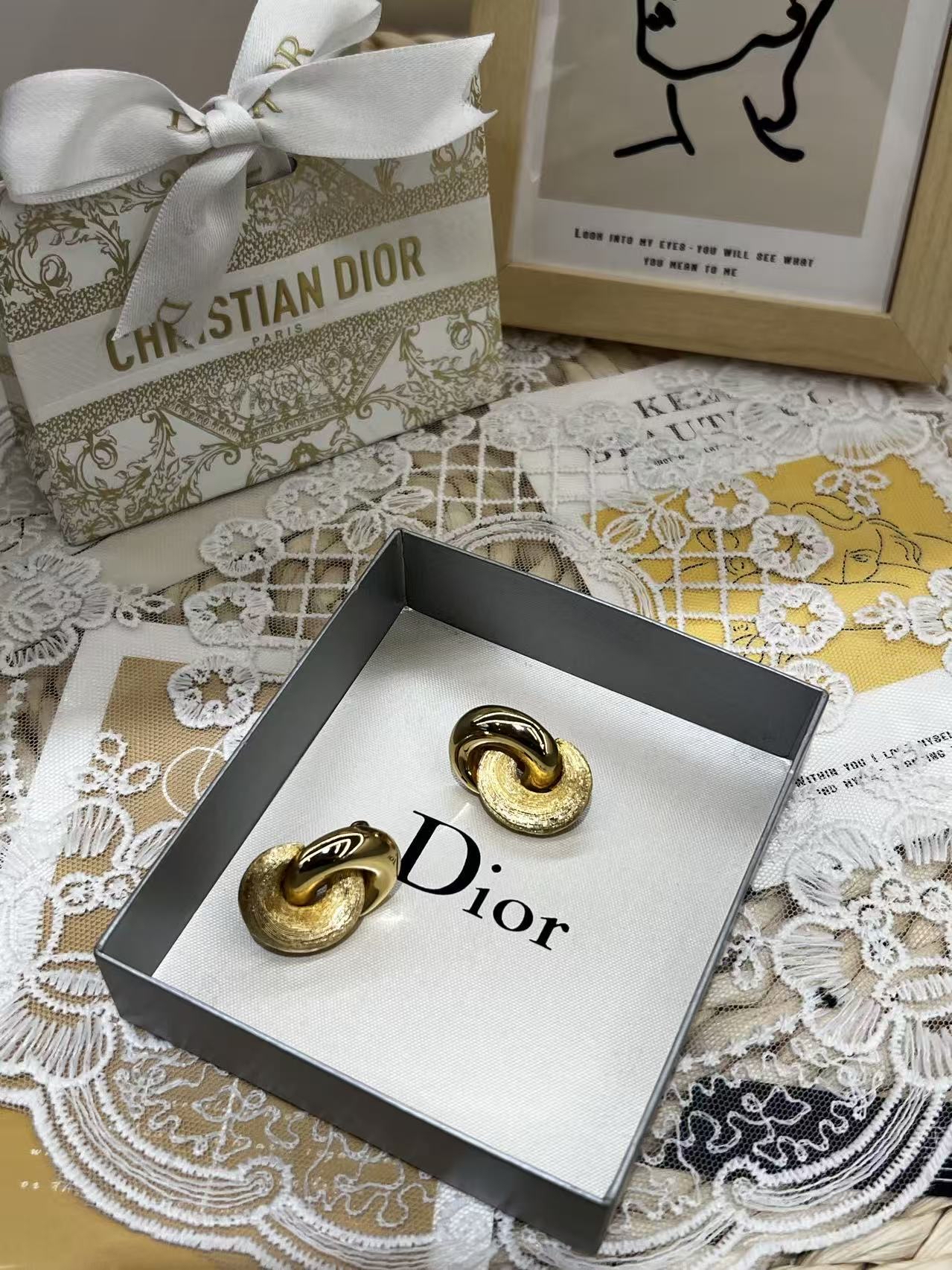 Christian Dior Vintage Love Knot Earrings