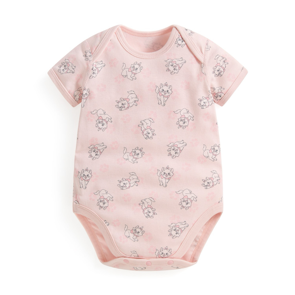 💚預訂 台灣直送💚Disney系列六色人物印花純棉短袖包屁衣