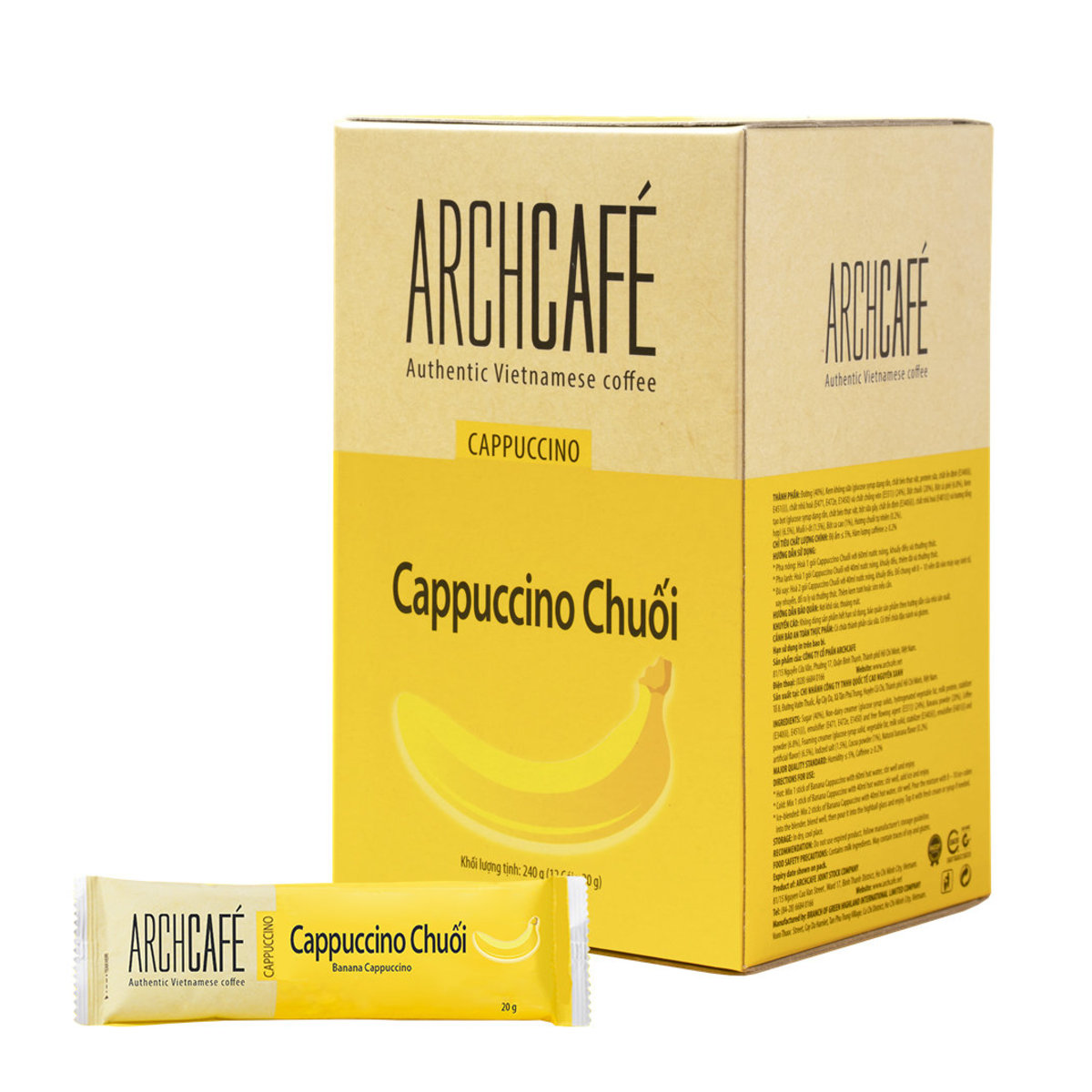 Archcaff正宗越南咖啡香蕉泡沫20克X12條