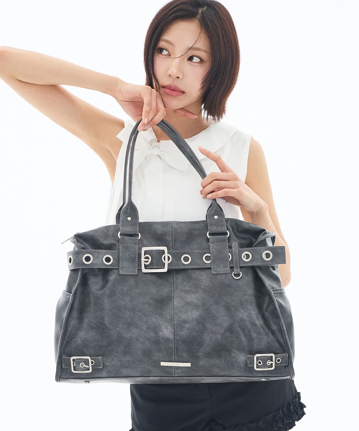 🇰🇷訂購｜ILLIGO 26SS｜高恩's Pick｜Belted square tote bag 2色 