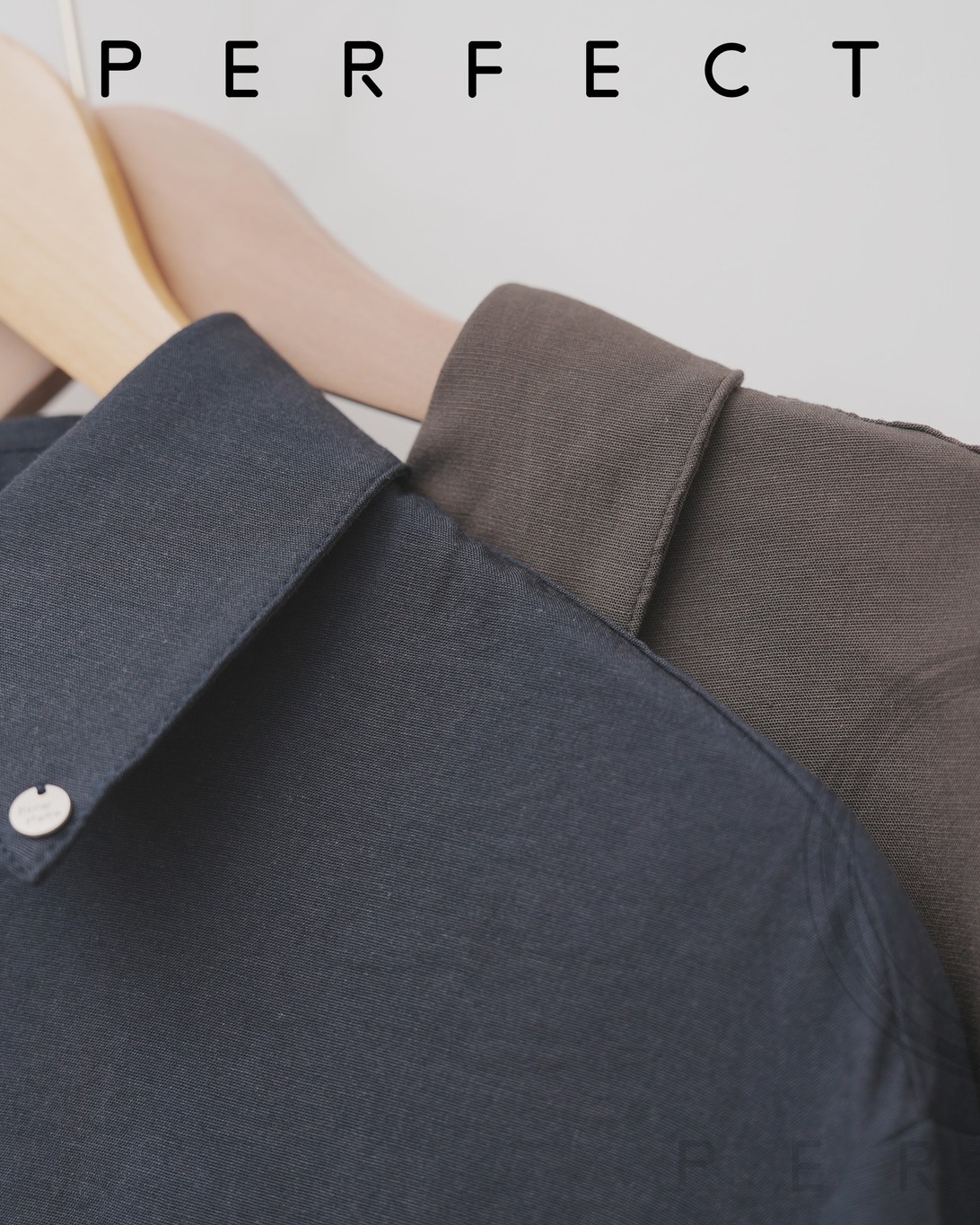 T0020_百搭氣質背心連恤衫兩件套 (氣質藏藍色)