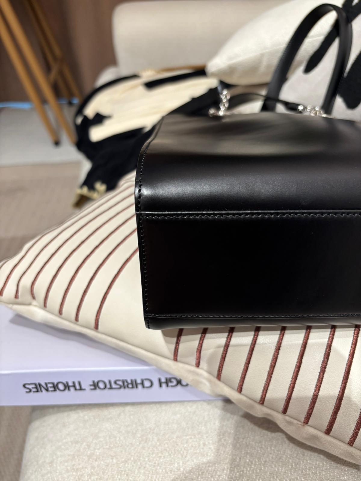 Cartier Shoulder Bag Black calfskin tote 100%Authentic, 95%New 