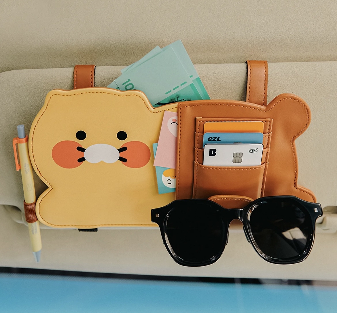 Kakao Friends 春植汽車遮陽板收納袋