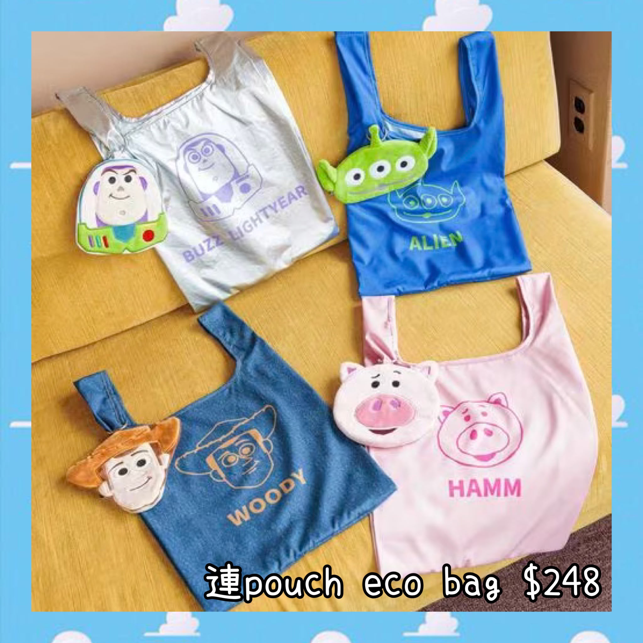 ：日本：TOY STORY 5 《LOWRYS FARM》 連POUCH ECO BAG