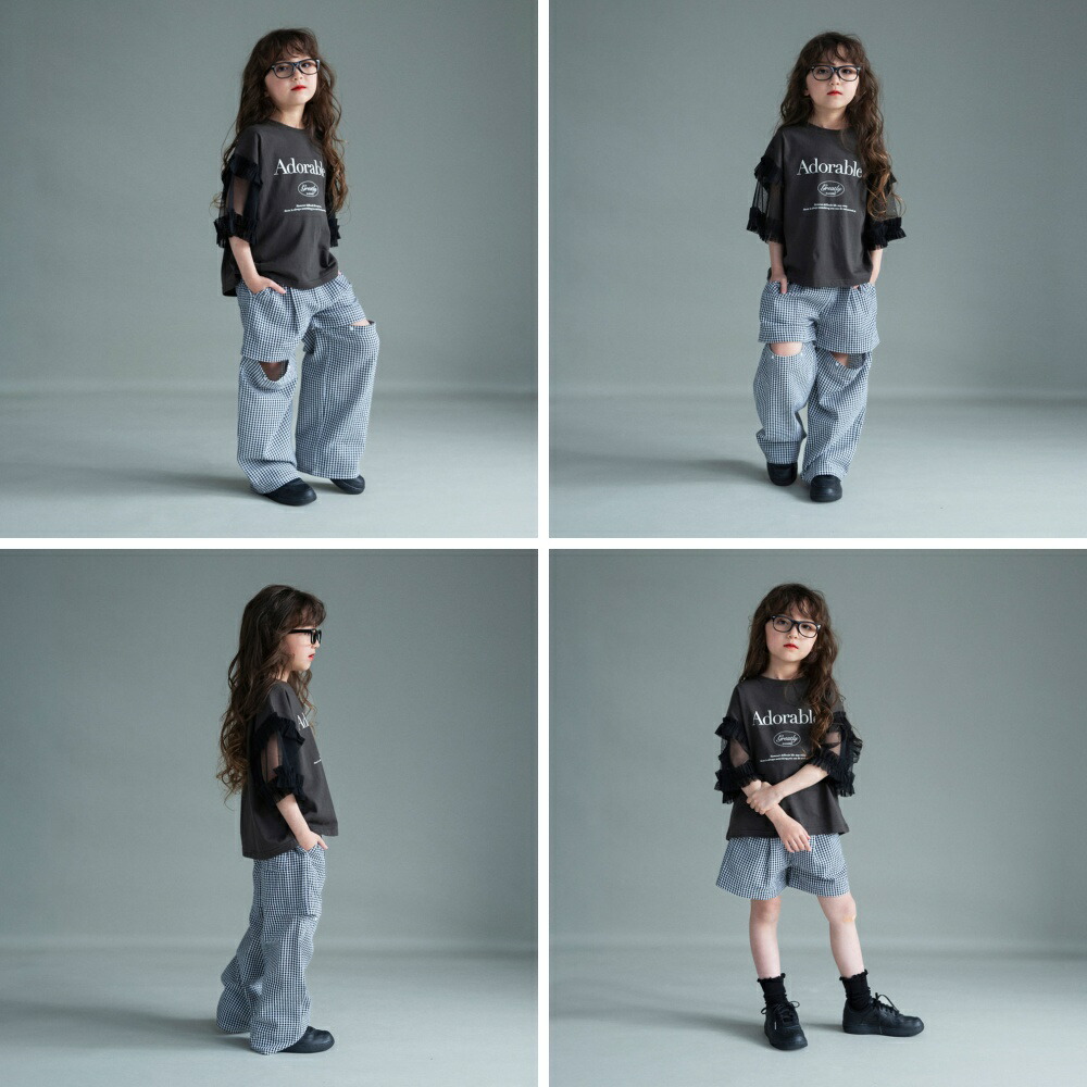 🆕【⭐訂購⭐】🇯🇵日本直送 女童薄紗邊飾 中袖Tee［2款選］🌀 [ELBA-0167][260313]