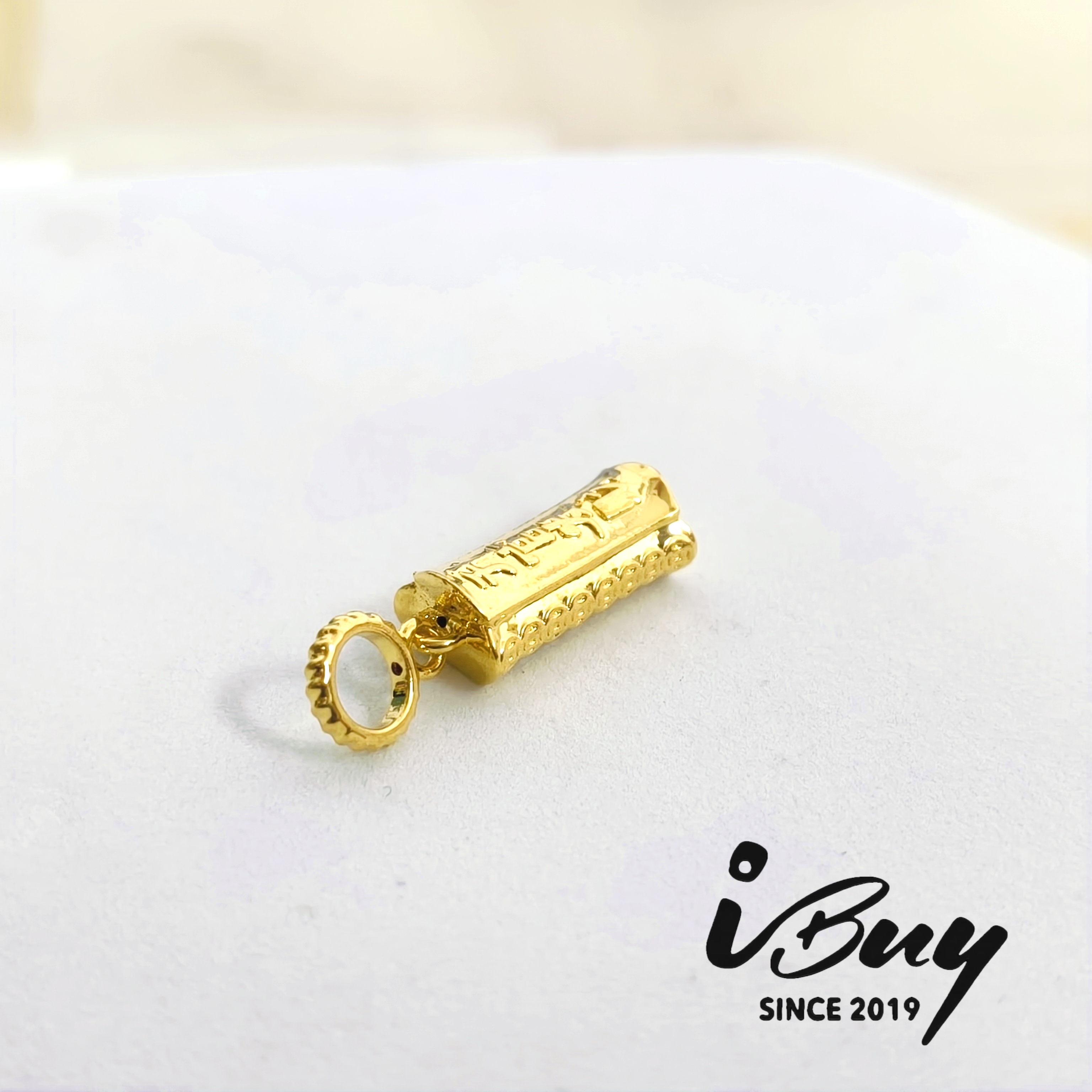 916 HARD GOLD POSPERITY AND PROMOTION AMULET CHARM 916 硬金 升官发财串咀