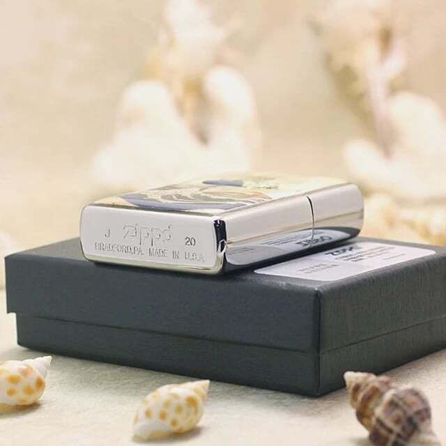 美國製造 | Zippo指定經銷商 Zippo ZA-5-181 / ZBT-5-181 經典大浪傳統打火機 – 啞藍水紋浪富士 (神奈川沖浪與富士山下版) Great Wave Legacy Lighter