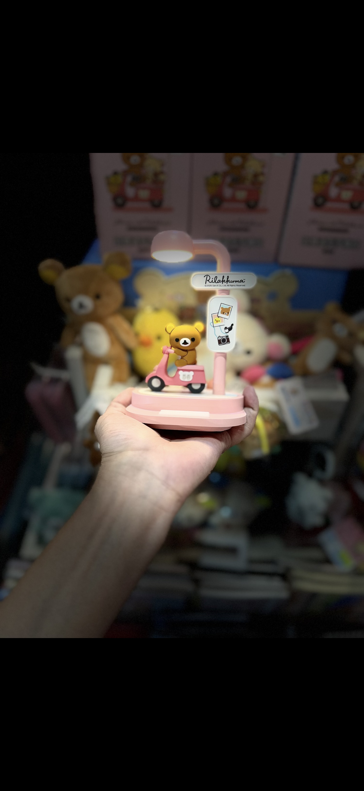⭕️留意！此商品只限順豐到香港和澳門地區《我現貨》全新台灣限定rilakkuma路燈造型電話座 USB充電式。三段亮度調節