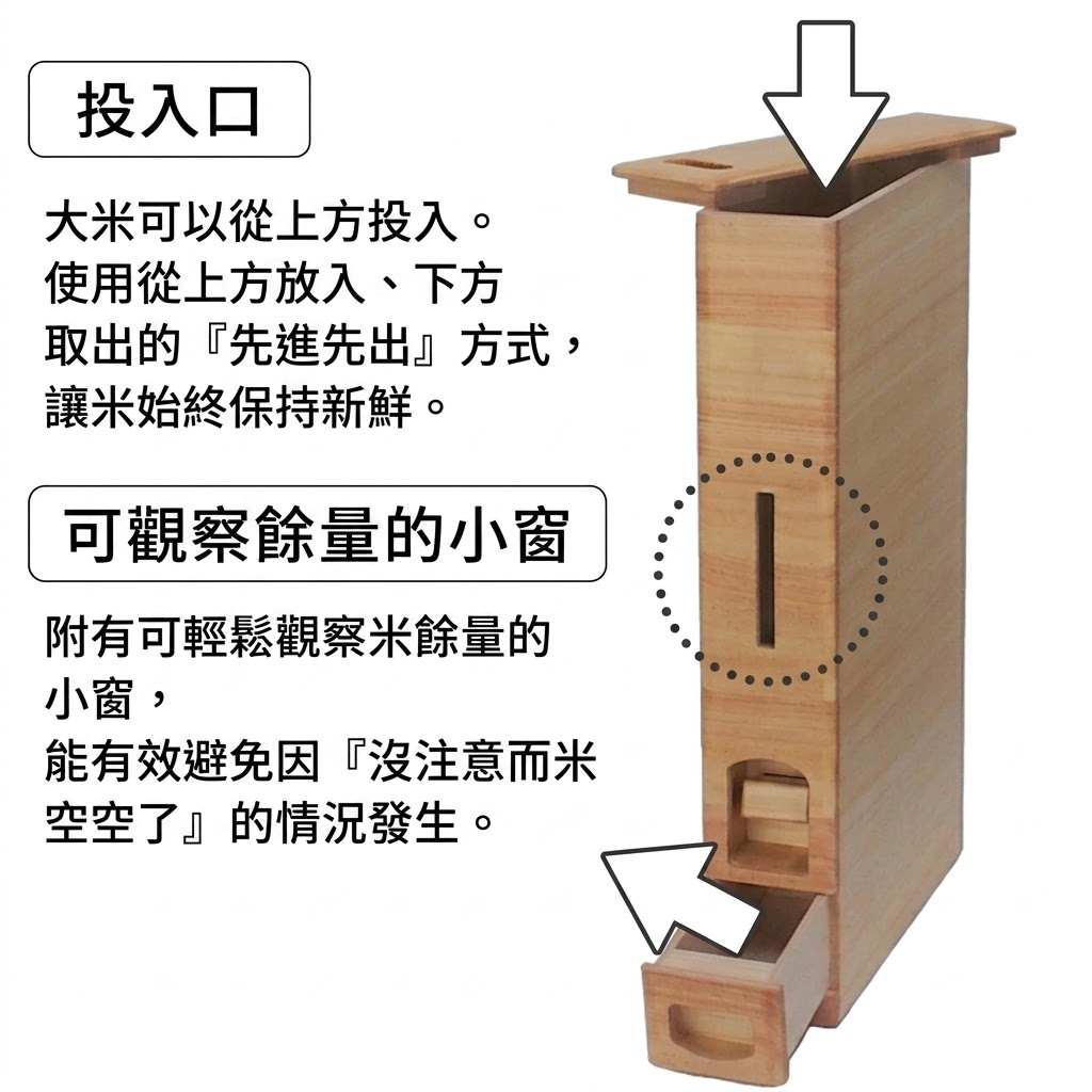 🔥🔥【日本製《JAPAN-SAMICK》超纖薄天然桐木附輪定量米箱】