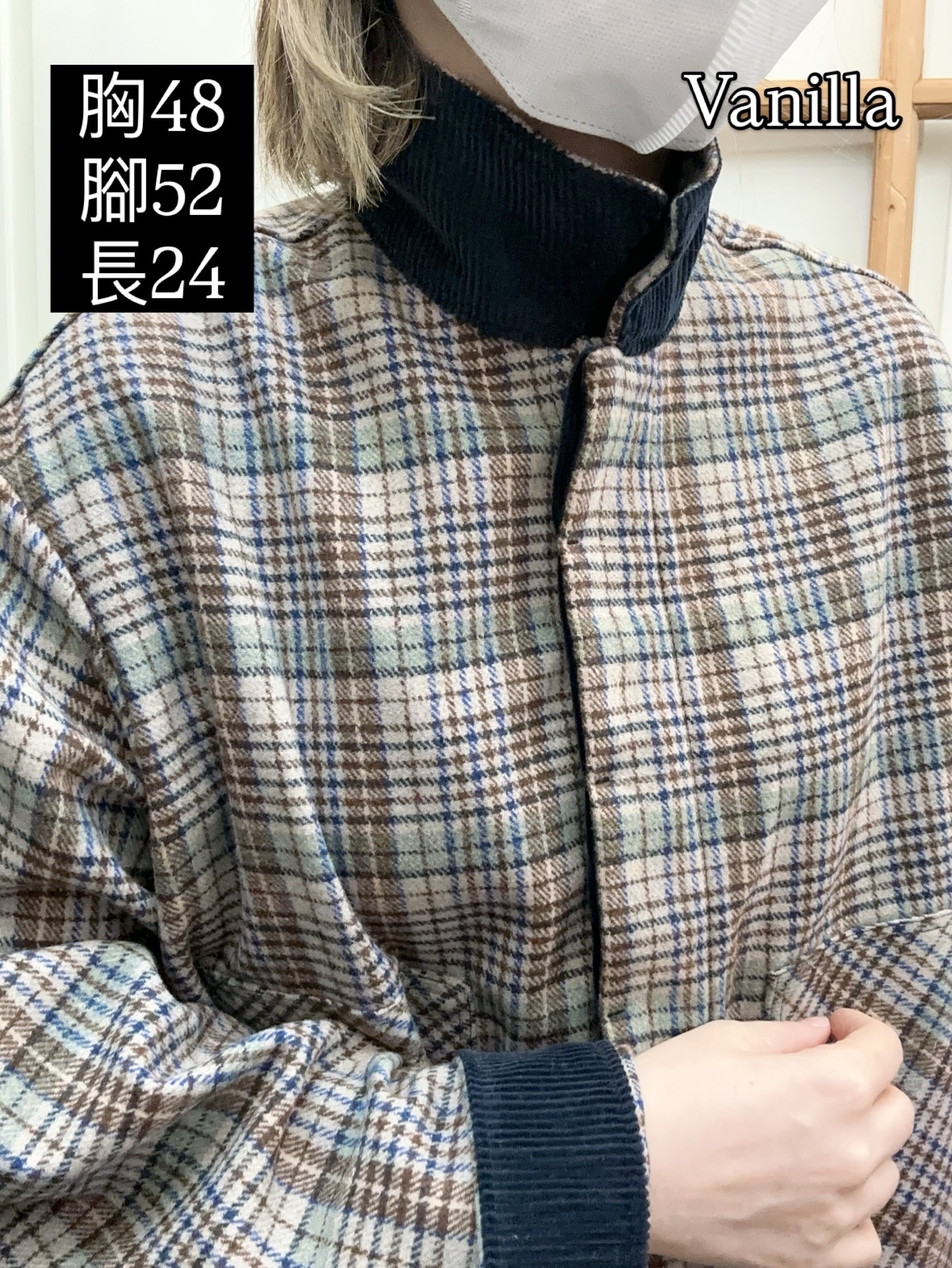 🇰🇷格仔+燈芯絨邊外套🇰🇷