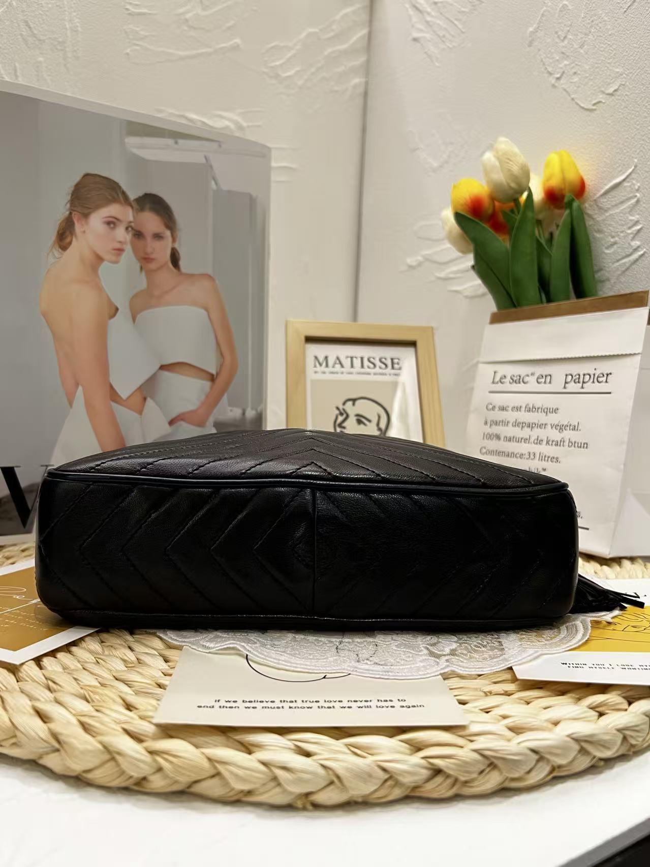 Chanel Vintage Chevron Fringe Camera Bag