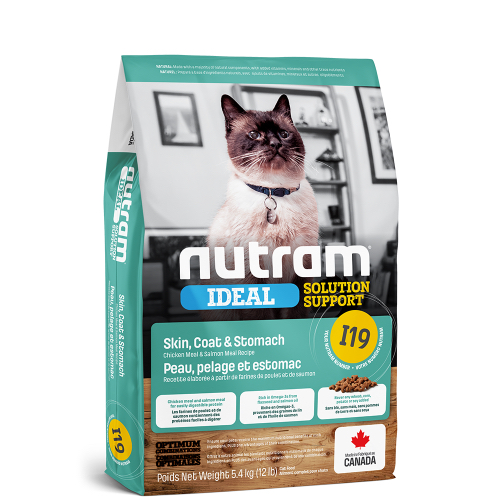 Nutram 紐頓 I19 抗皮膚、腸胃敏感天然貓糧  5.4KG