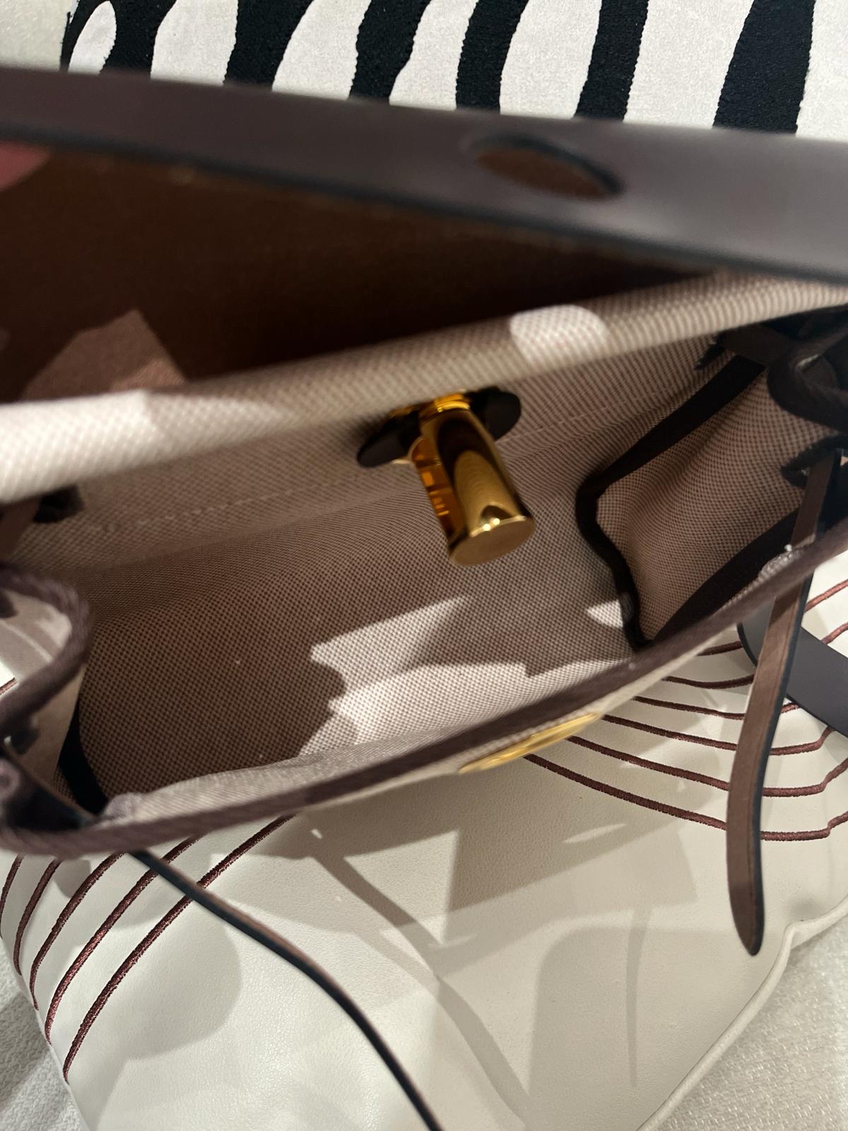 Hermes mini herbag  Stamp K (米白灰/威瑪犬米/烏木色)ecru/beige/ebene, 100%Authentic, 95%New✅Dust bag