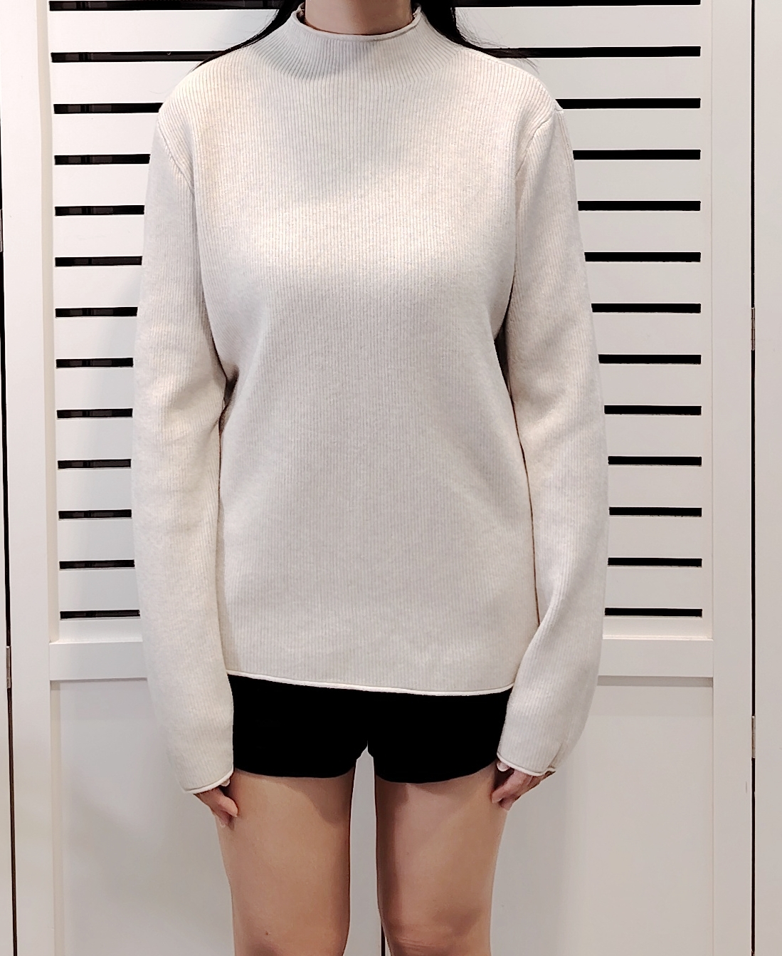S78801 High Neck Long Sleeve Knit Wear 