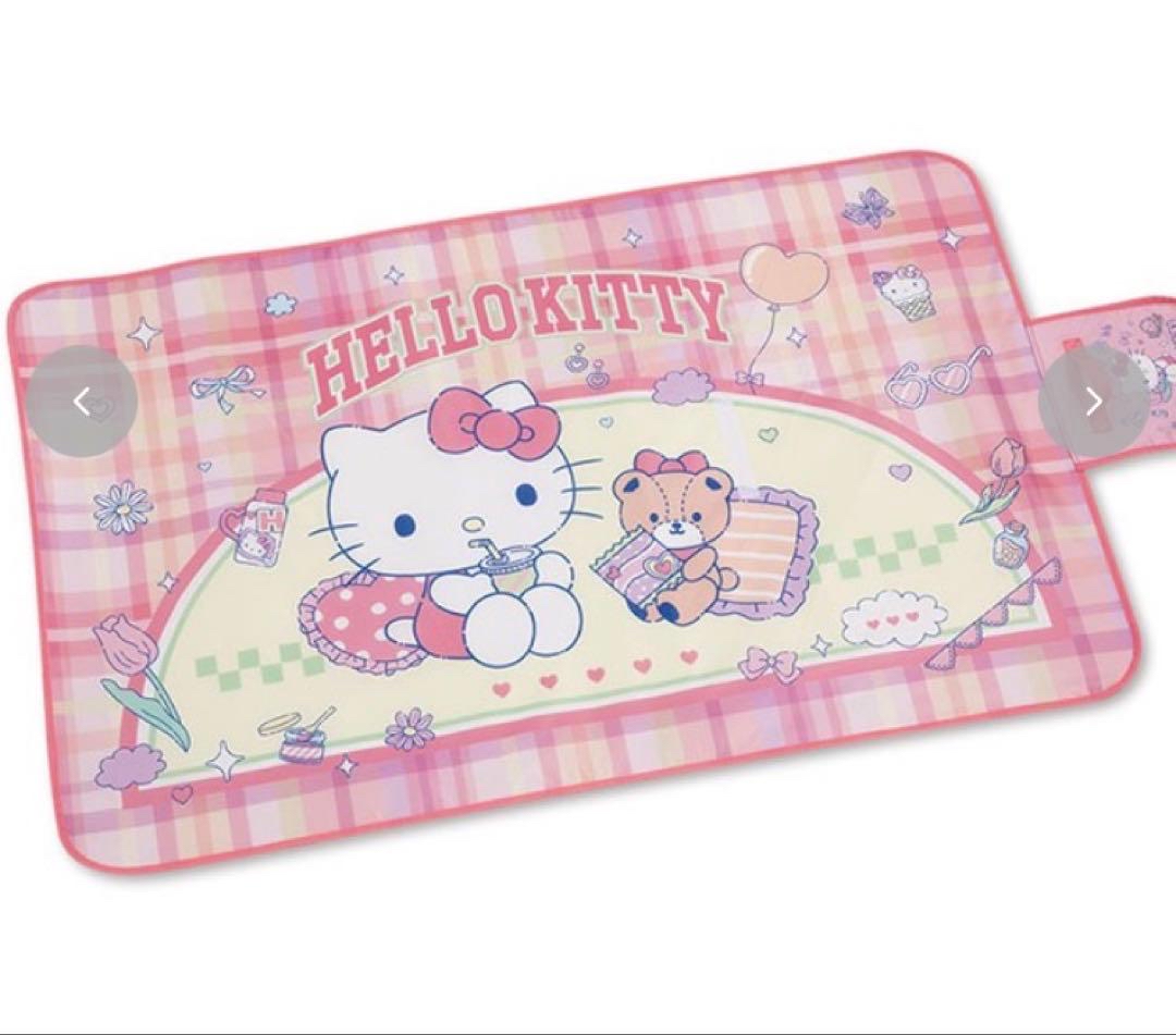 日本直送本店獨家發售布甸狗Kuromi Hello Kitty野餐墊