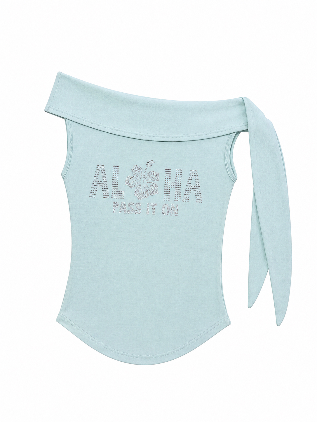 Rhinestone Off-Shoulder Top