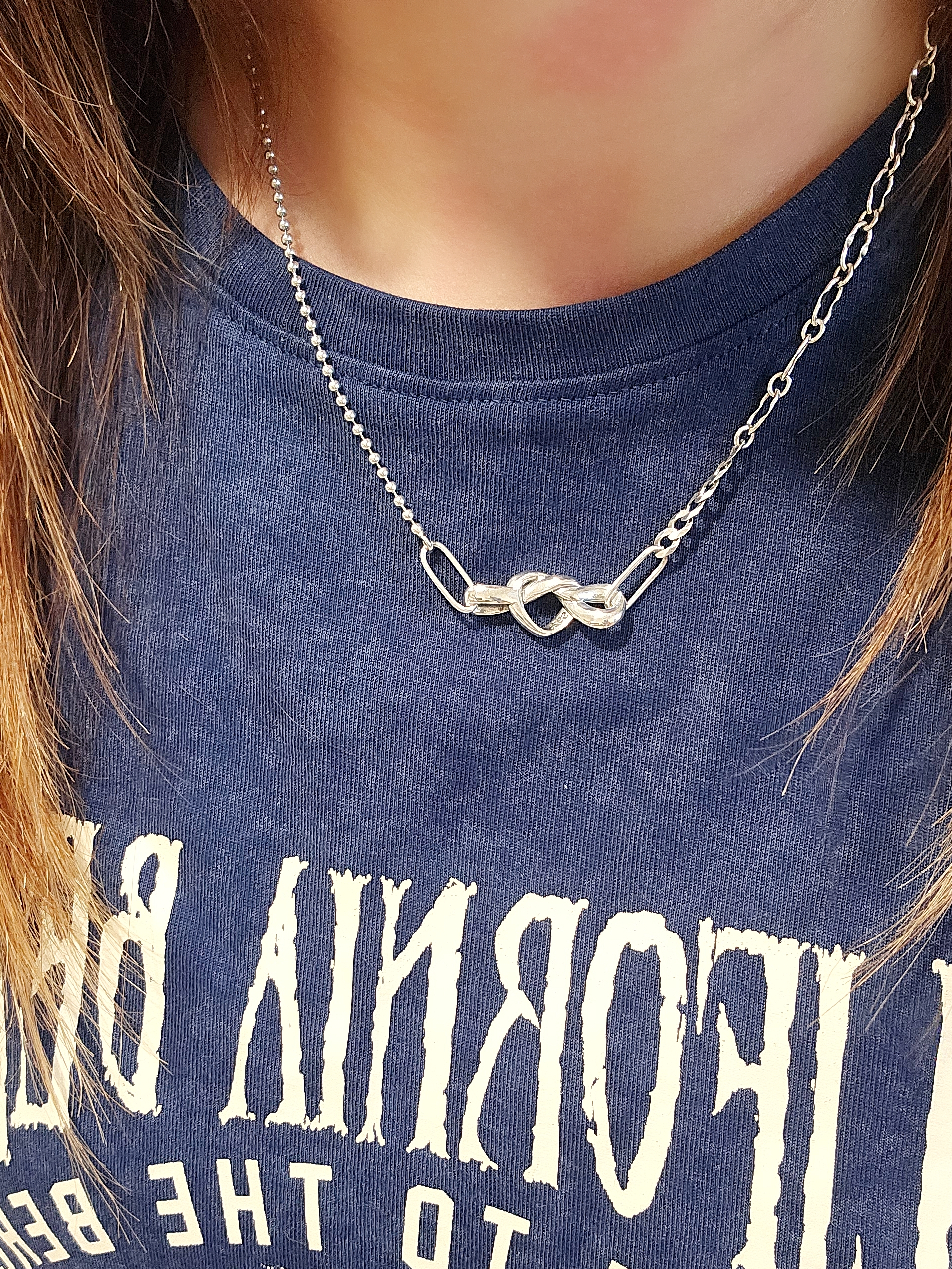 S925 -EN0121 Asymmetry Necklaces