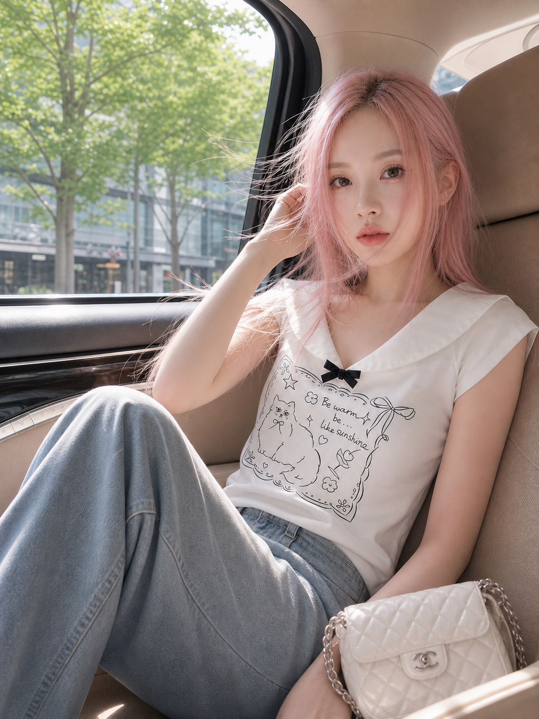 【APV Girliness 】貓咪的午茶童話蕾絲海軍領短袖 TEE Whispering Cat's Teatime Vintage Sailor Tee