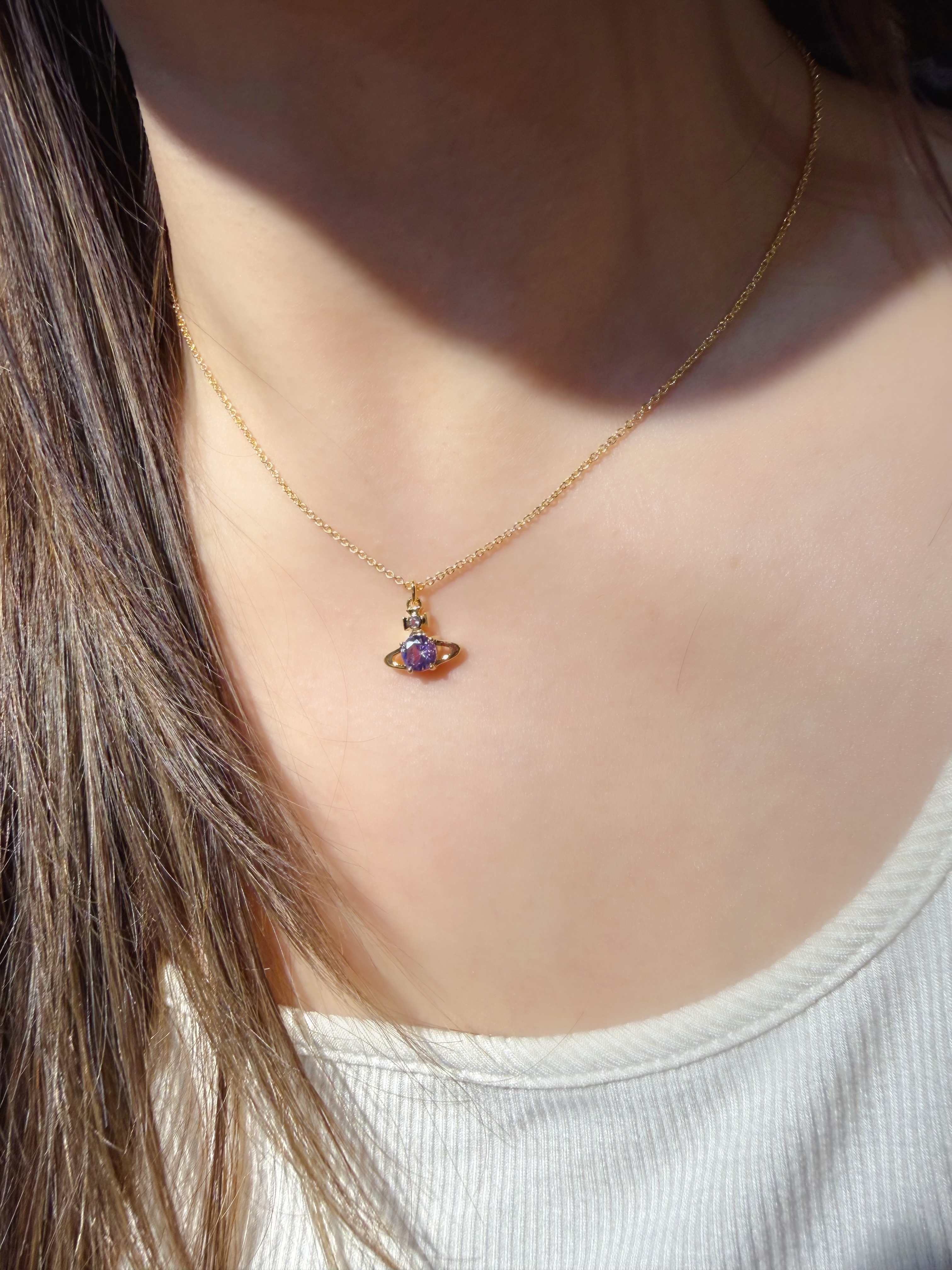 Vivienne Westwood Reina necklace purple/g