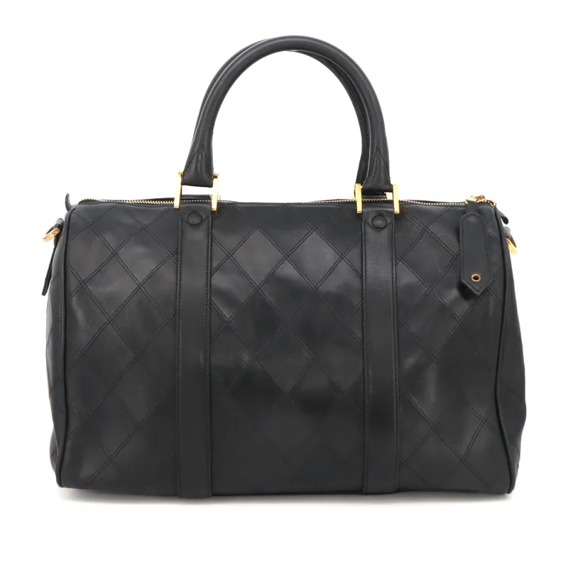 Chanel Bicolor Lambskin Boston Travel Bag