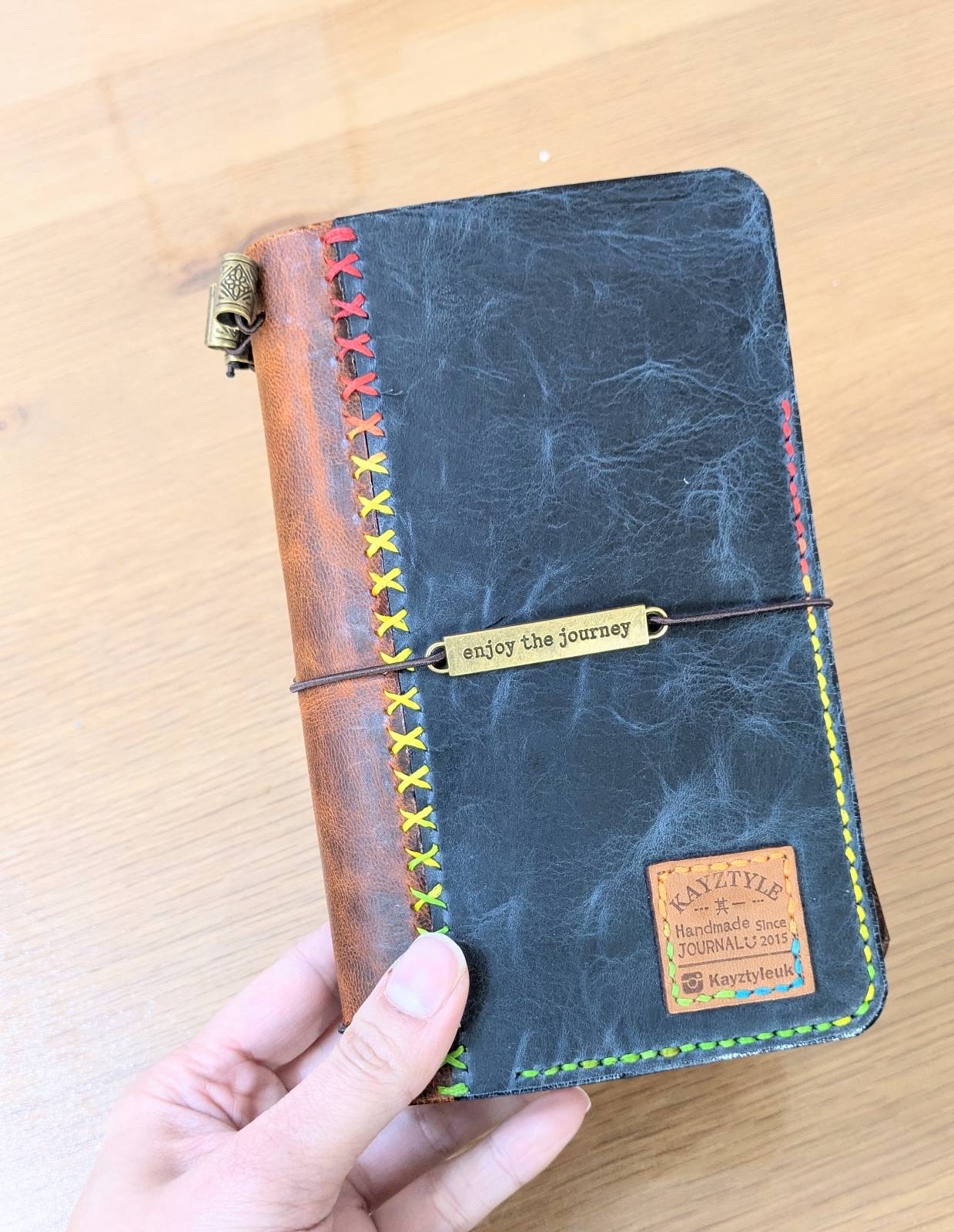 The Traveler’s Duo-Tone Hand-stitched Journal 