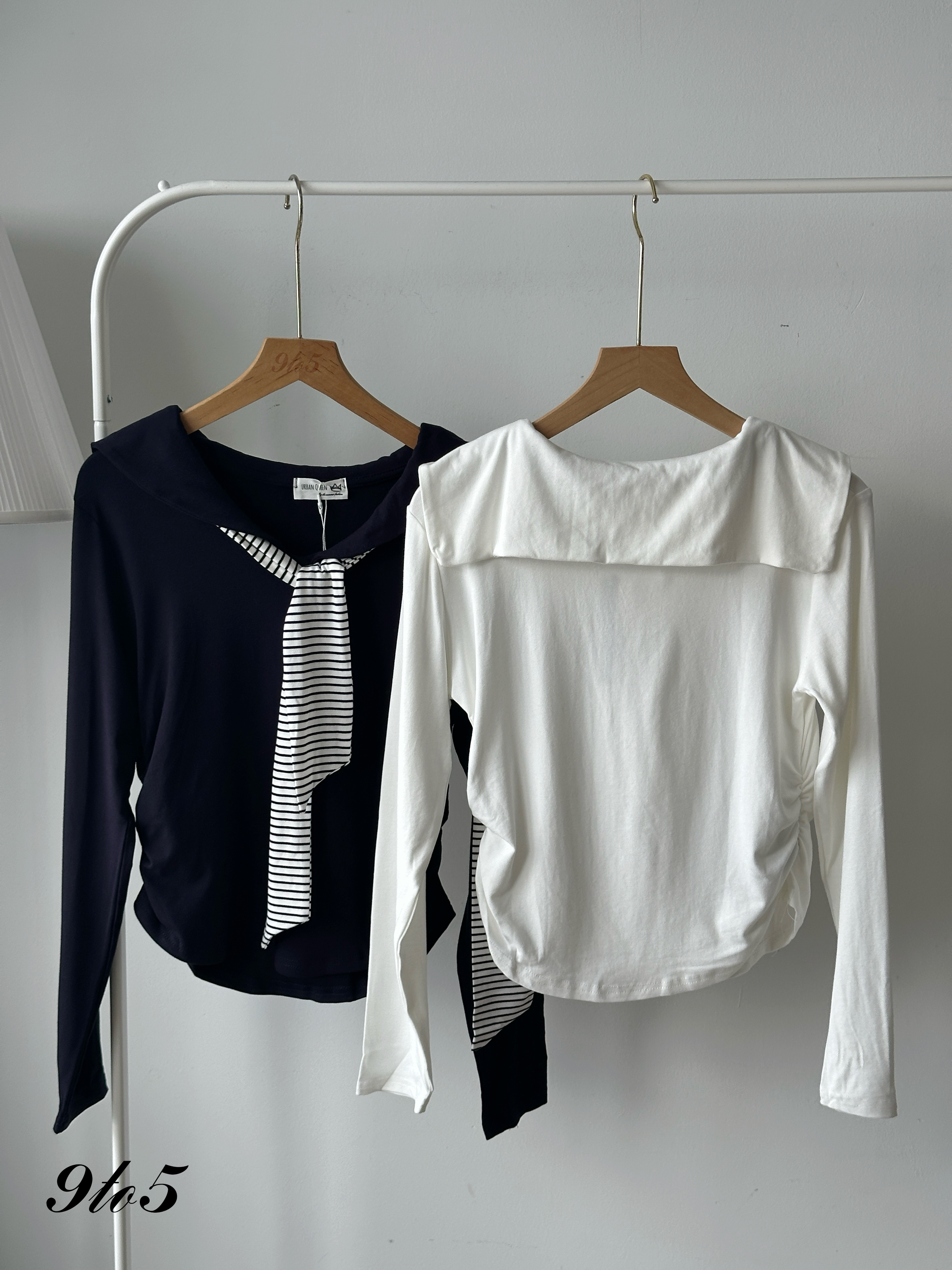 T4202 Long Sleeve Preppy Top - 4 Colors 