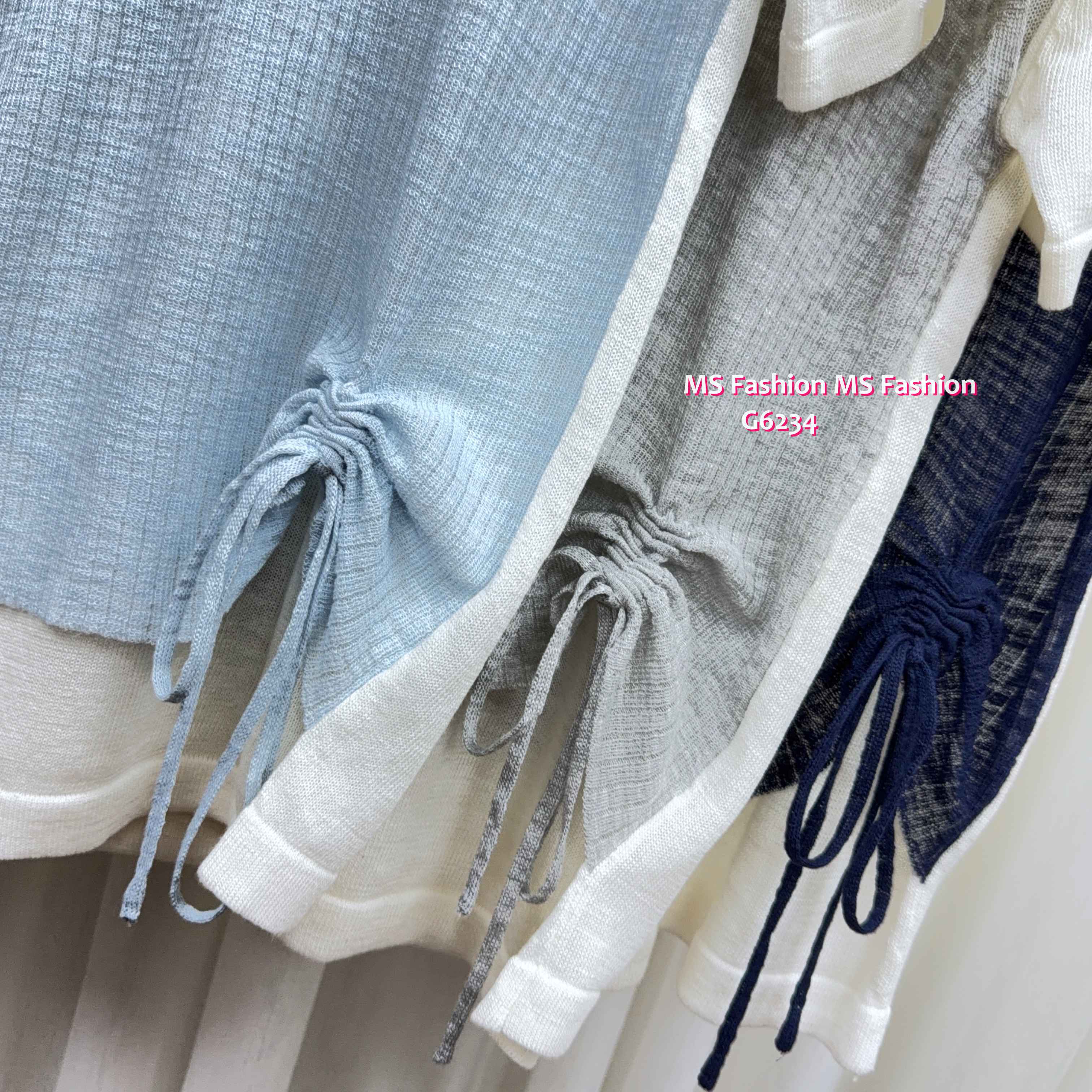 G6234 韓國🇰🇷假兩件拼色針織top