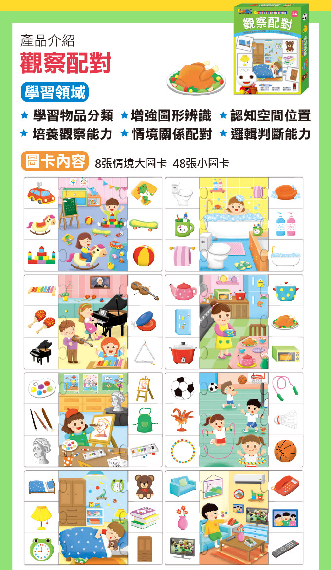 風車 FOOD超人腦力開發圖卡教具-觀察配對